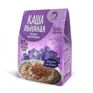 Каша Льняная (льняная мука, рисовые хлопья, гречневые хлопья), 5*40 г