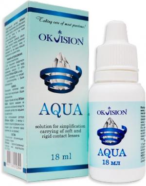 Раствор Okvision Aqua для линз увлажняющие капли 18мл