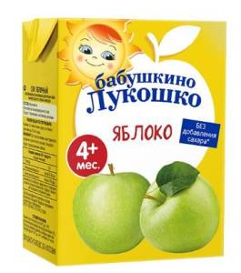 Бабушкино Лукошко сок Яблоко осветленный с 4 месяцев 200мл