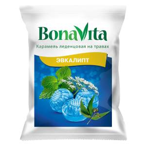 Карамель леденцовая bonavita эвкалипт с витаминами с на травах 60гр