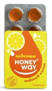 Леденцы HoneyWay Медовый лимон 18г