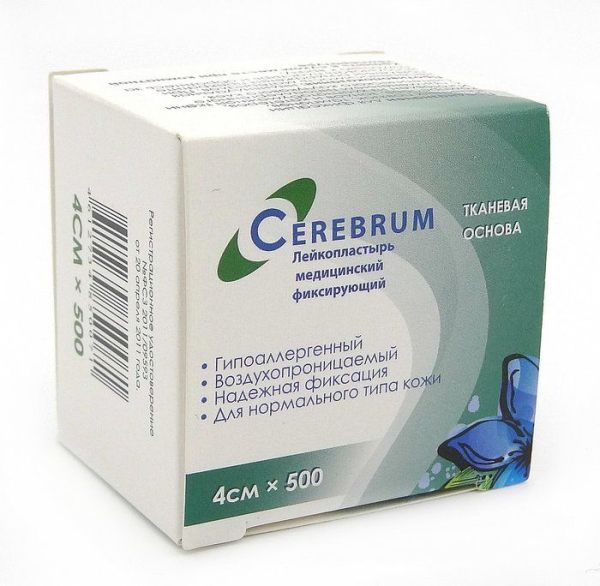 Лейкопластырь Cerebrum на тканевой основе 4*500см фотография