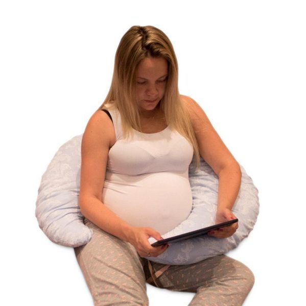 Подушка ортопедическая Рогалик для беременных и кормящих фотография